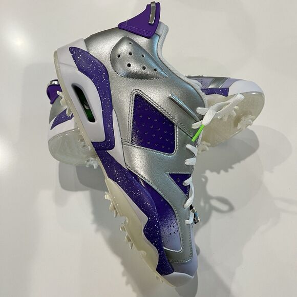 Nike Air Jordan Retro 6 NRG U23 Golf Purple Metallic Silver FD0205-055 Size 8 main image 5